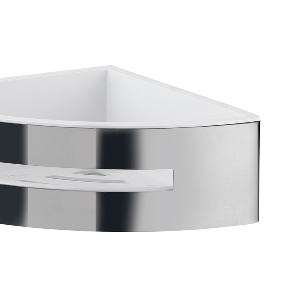 Portaoggetti doccia angolare modello Poseidon Gedy in cromo/bianco