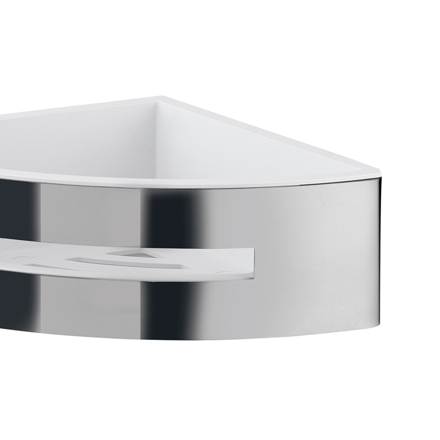 Portaoggetti doccia angolare modello Poseidon Gedy in cromo/bianco