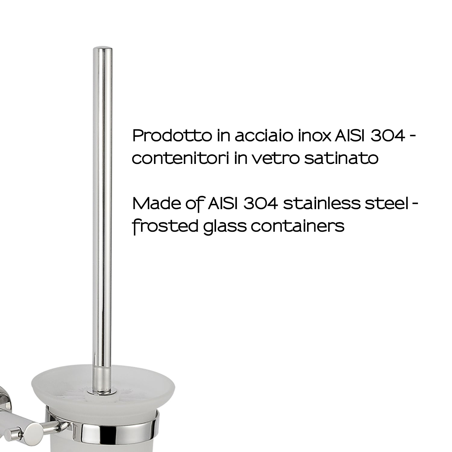 Scopino in Acciaio Inox AISI 304 Gedy serie Project - Lucido