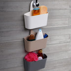 Cestino portaoggetti da doccia con gancio in duroplast 26x9x26