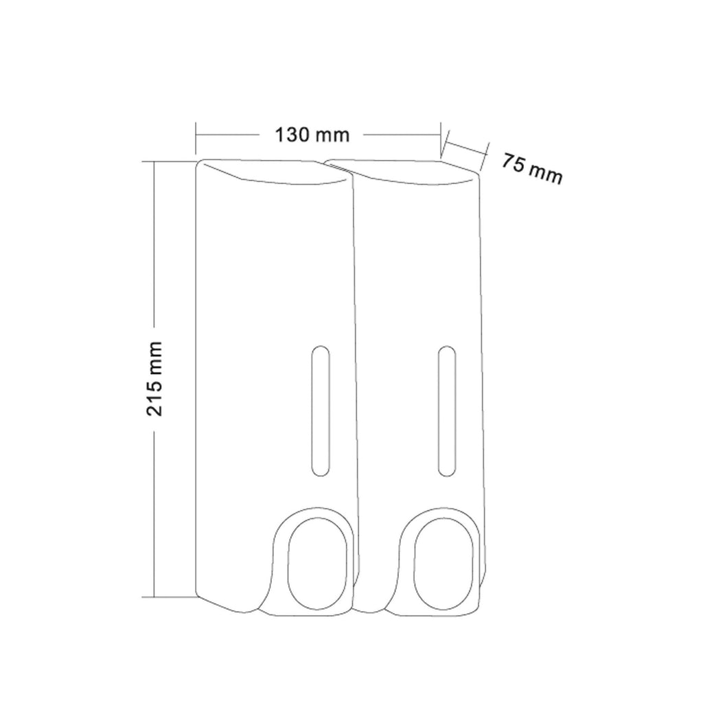 Dispenser di sapone liquido a parete double silos 0