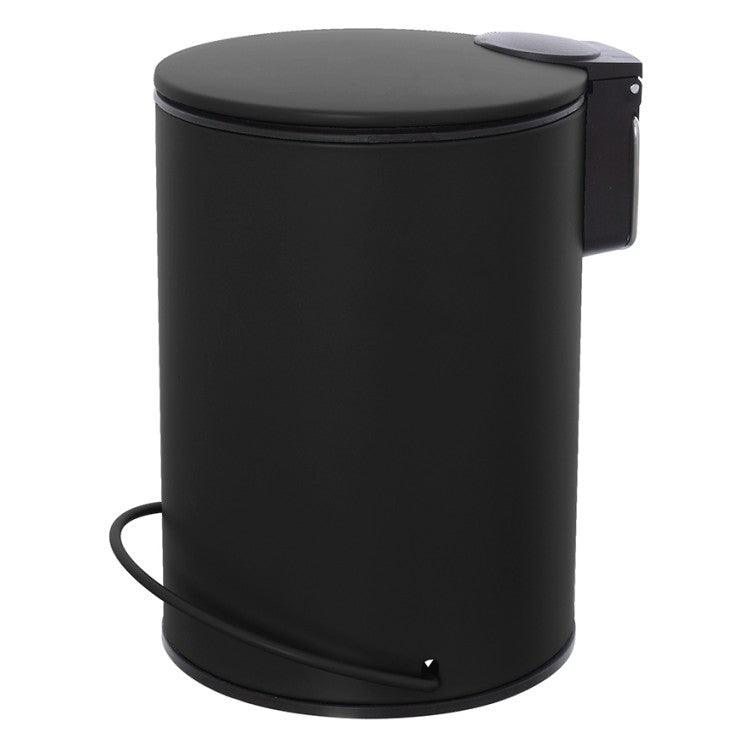 Pattumiera 3L in acciaio BathCore serie Prisma - Nero opaco