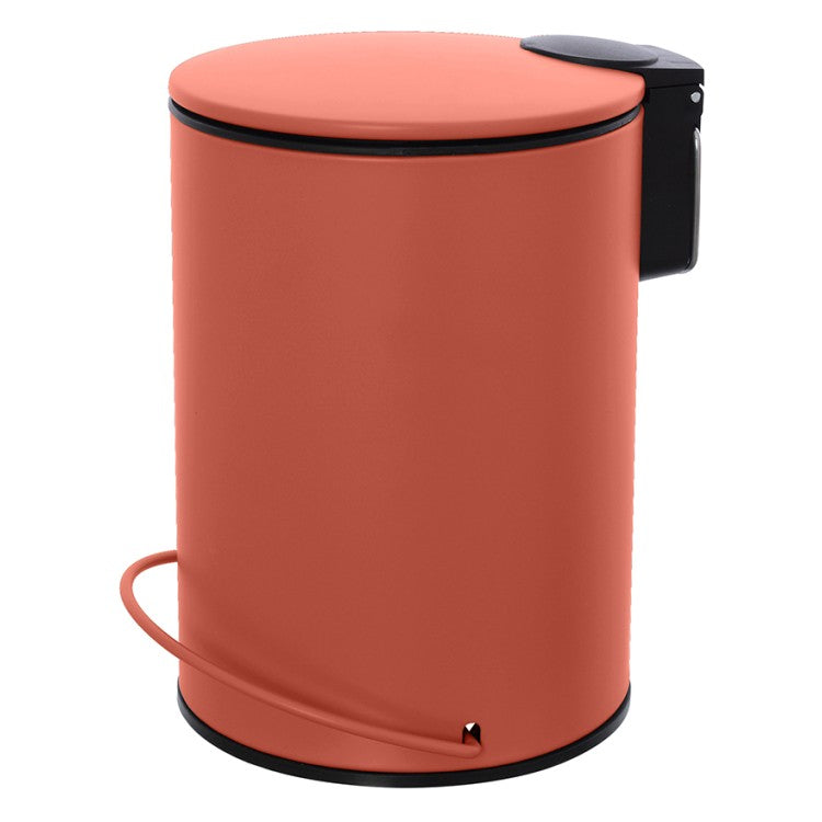 Pattumiera 3L in acciaio BathCore serie Prisma - Rosso mattone opaco