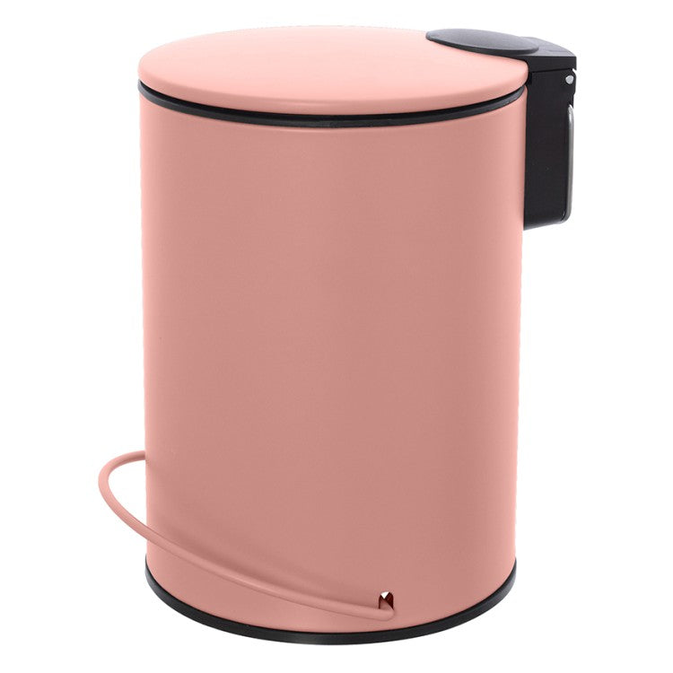 Pattumiera 3L in acciaio BathCore serie Prisma - Rosa opaco