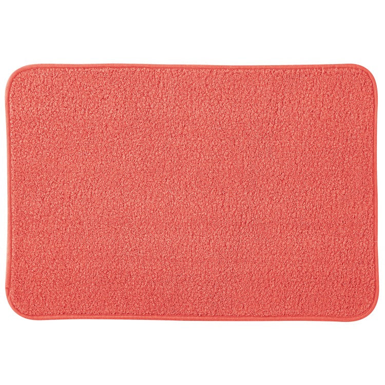 Tappeto in microfibra con base antiscivolo BathCore serie Prisma - Rosso mattone