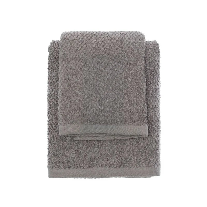 Set asciugamani viso e ospite in cotone BathCore serie Prisma - Grigio