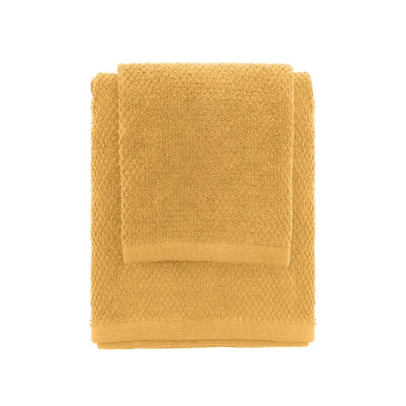 Set asciugamani viso e ospite in cotone BathCore serie Prisma - Giallo