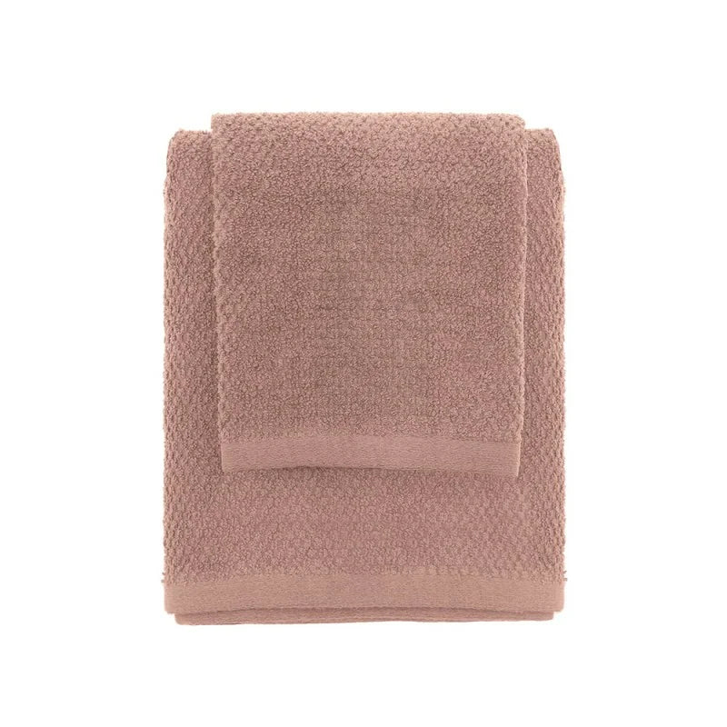 Set asciugamani viso e ospite in cotone BathCore serie Prisma - Rosa
