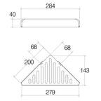 Portaoggetti angolare doccia in alluminio verniciato bianco Lineabeta collezione Filo