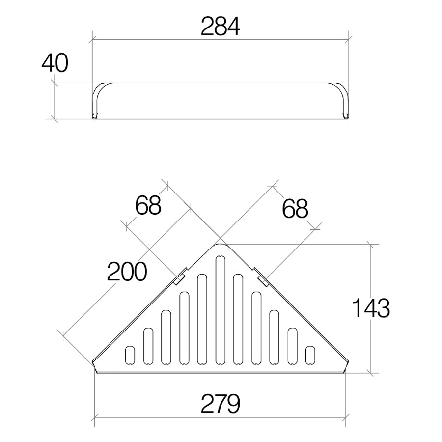 Portaoggetti angolare doccia in acciaio inox lucido Lineabeta collezione Filo