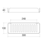 Portaoggetti doccia rettangolare a muro in alluminio verniciato nero Lineabeta collezione Filo