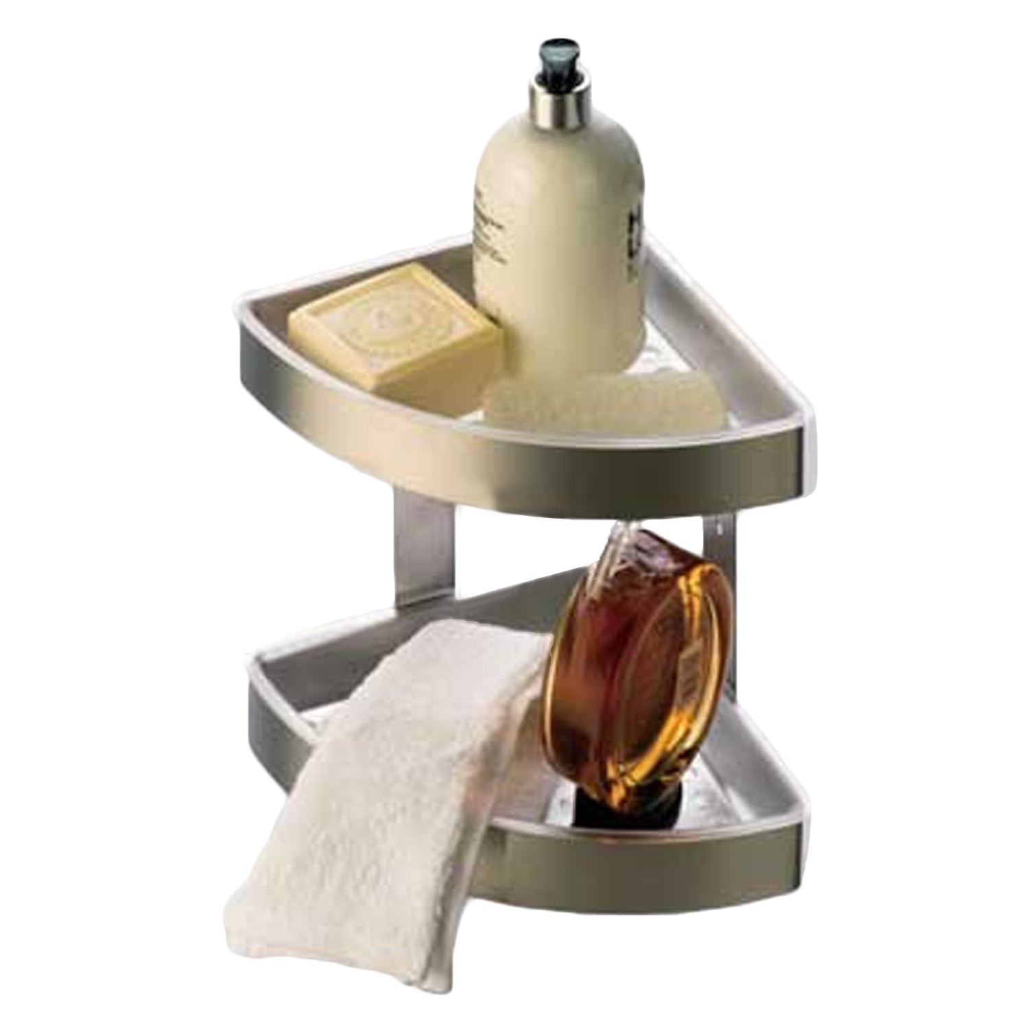 Angolare Doccia modello Oasis con 2 ripiani in Acciaio Cromato