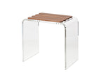 Sgabello 'Tancho Stool' con seduta in legno Teak by Cipi cm 30 x 36 x 48h
