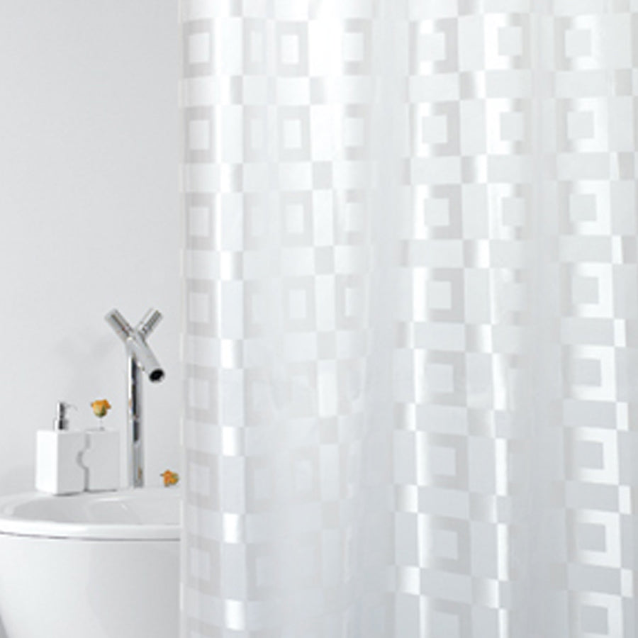 Tenda per doccia in tessuto. Fantasia Dama Dimensioni cm 180x200h