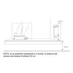 Distributore automatico di sapone o igienizzante liquido modello Toronto. In acciaio