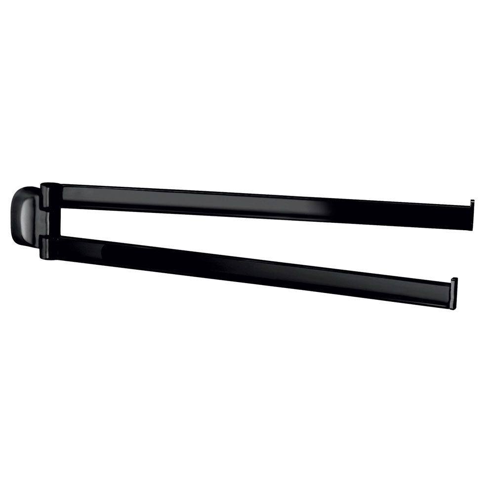 Porta asciugamani a snodo in Acciaio Inox Gedy serie Stelvio - Nero Matt