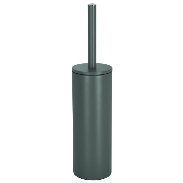 Scopino Wc con supporto in acciaio modello Akira - Verde scuro opaco
