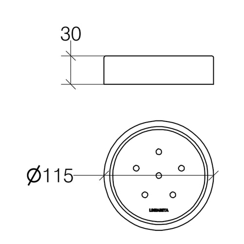 Portasapone Lineabeta in porcellana bianca collezione Saon