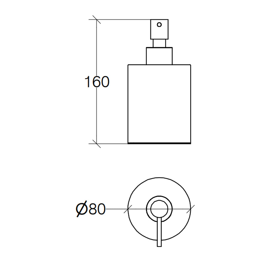 Dosasapone da 250 ml in acciaio inox lucido con pompetta di erogazione Lineabeta Saon