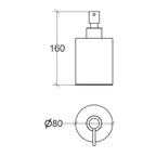 Dosasapone da 250 ml in acciaio inox lucido con pompetta di erogazione Lineabeta Saon