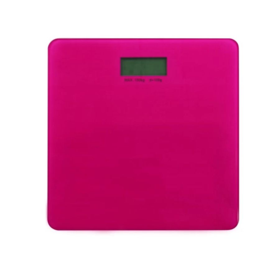 Bilancia pesapersone 29x29cm in vetro fucsia collezione DIANA