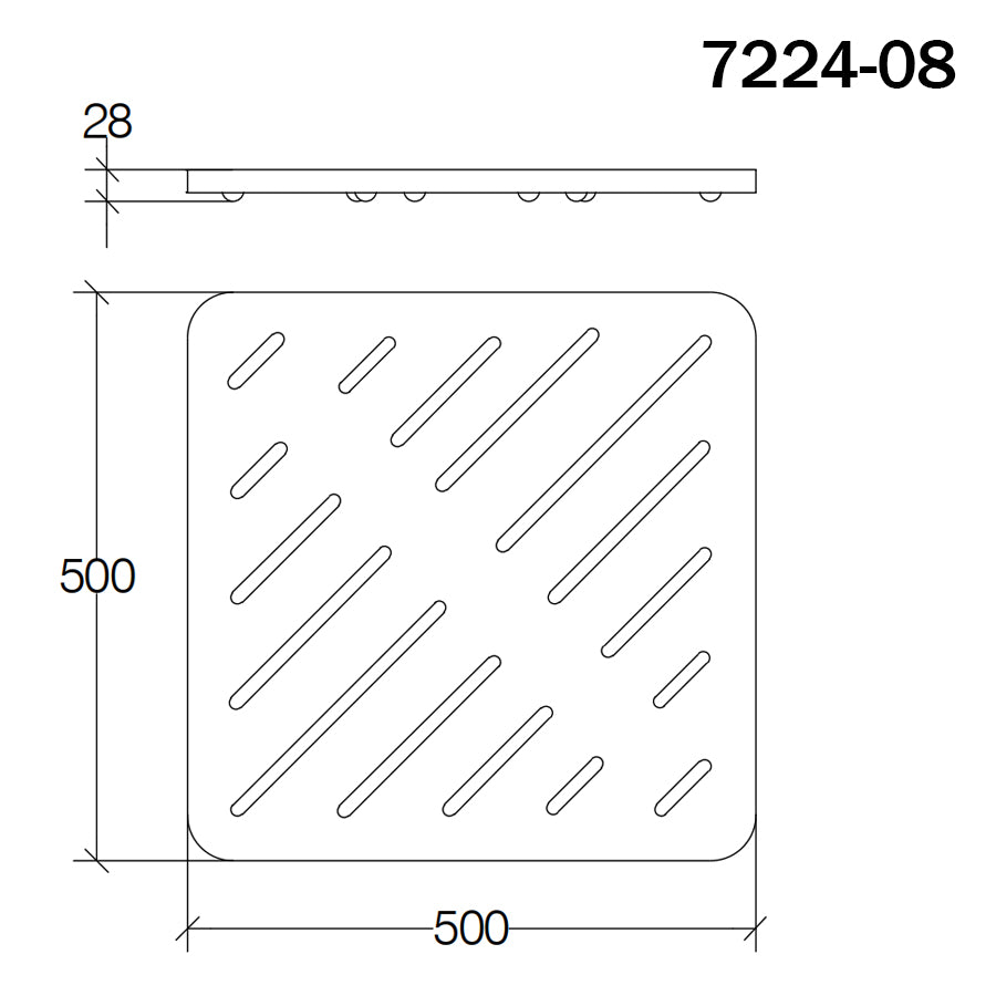Pedana doccia quadrata in multistrato marino cm 50x50 di Lineabeta