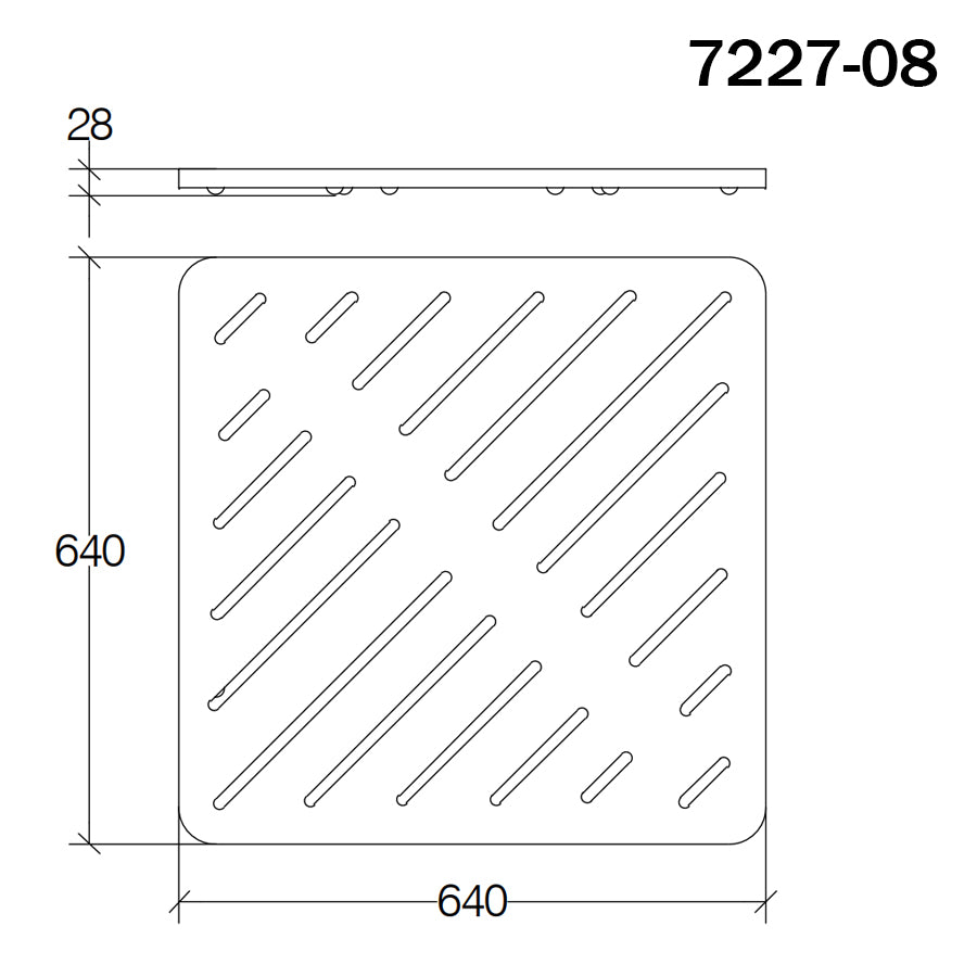 Pedana doccia quadrata in multistrato marino cm 64x64 di Lineabeta