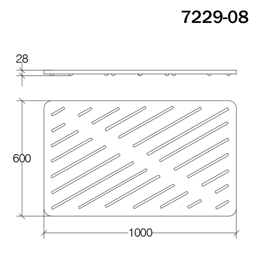 Pedana doccia rettangolare in multistrato marino cm 60x100 di Lineabeta
