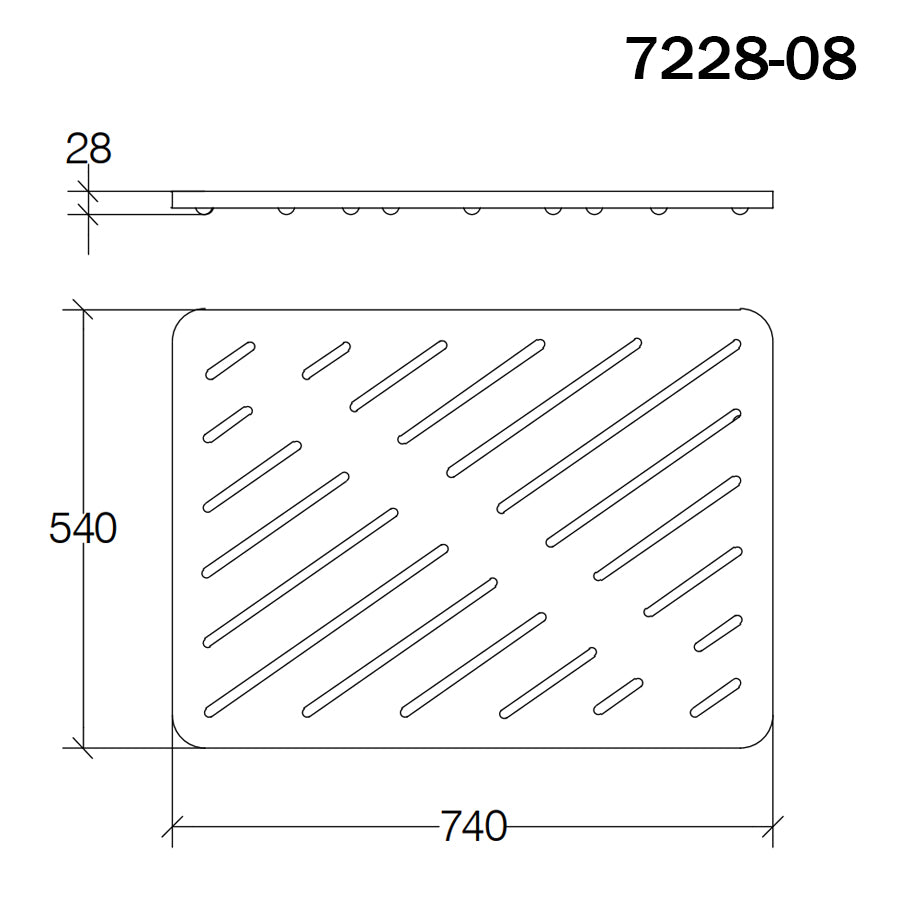 Pedana doccia rettangolare in multistrato marino cm 74x54 di Lineabeta