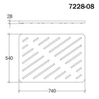 Pedana doccia rettangolare in multistrato marino cm 74x54 di Lineabeta