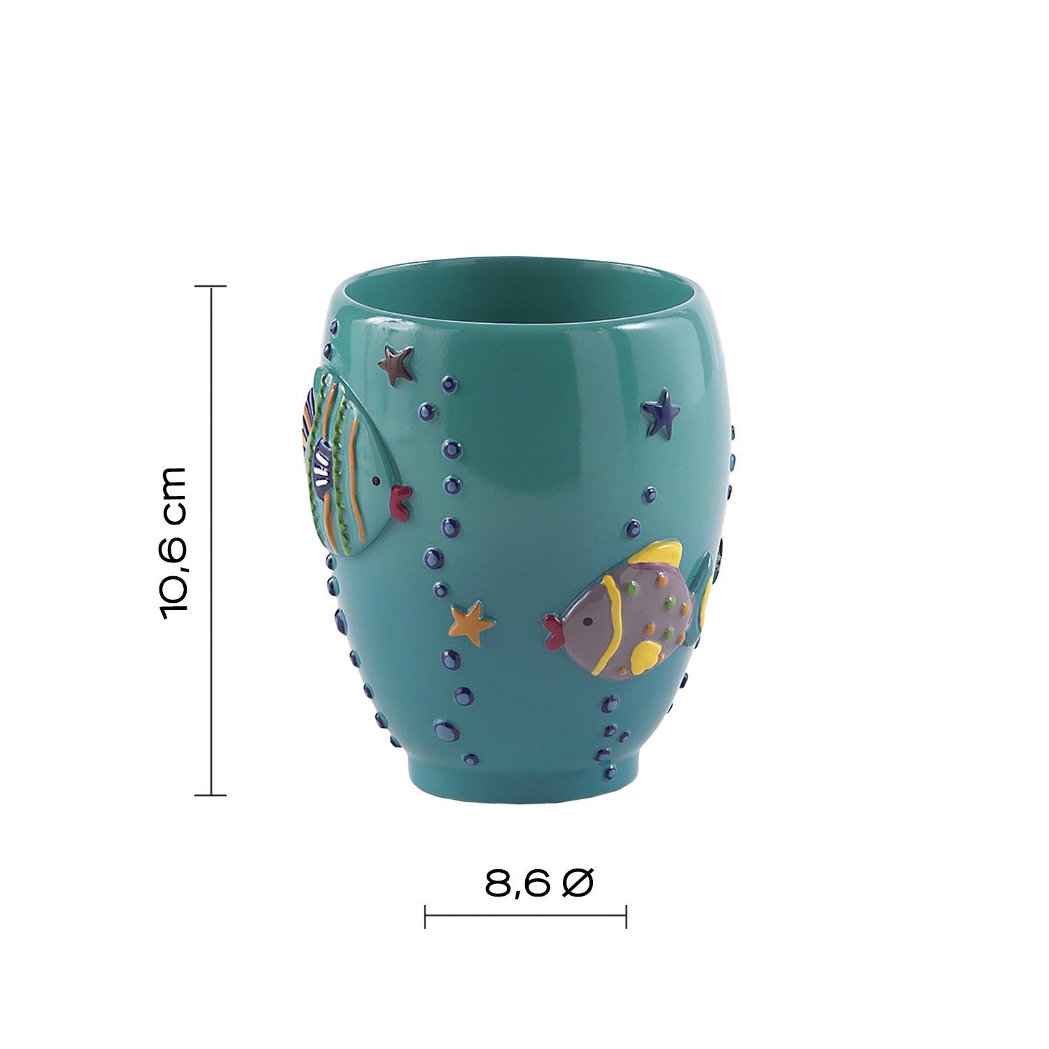 Portaspazzolini Gedy serie Dori - Turchese