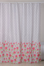 Tenda doccia in tessuto 120x200 cm modello Lady Mary di Gedy - Grigio e Rosa
