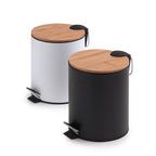 Porta rifiuti 3 litri modello Kenta in bambu'/nero