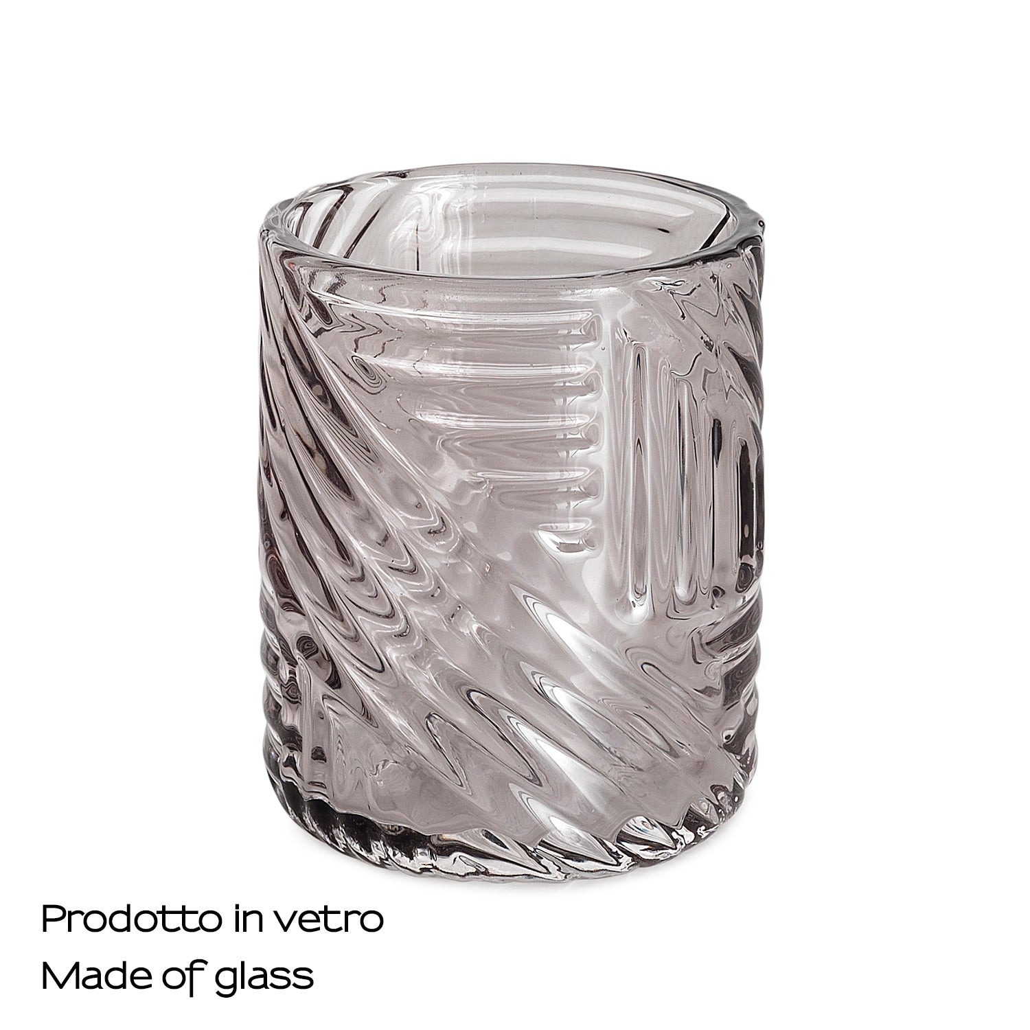 Portaspazzolini in vetro Gedy serie Corinne - Trasparente