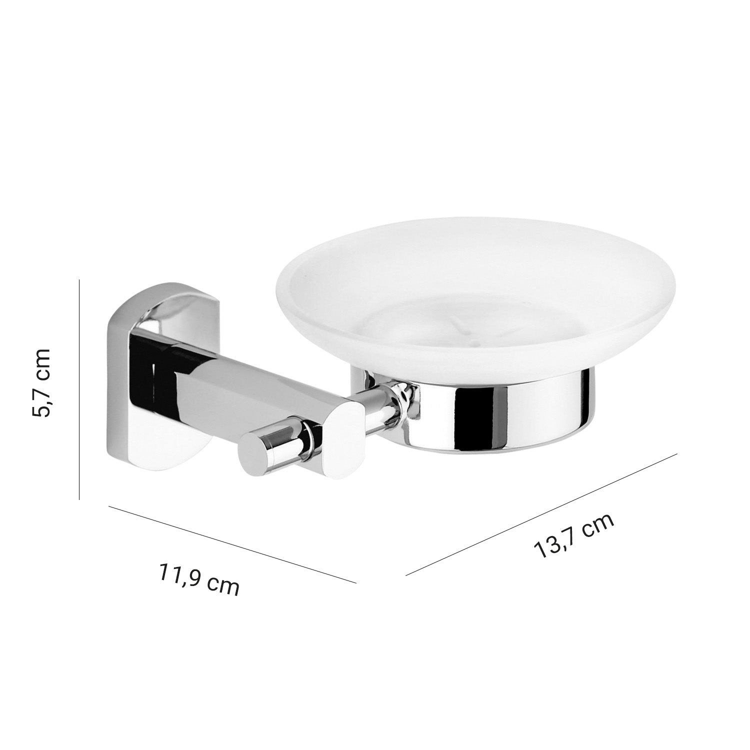 Portasapone a parete di Gedy serie Edera Plus - Cromato