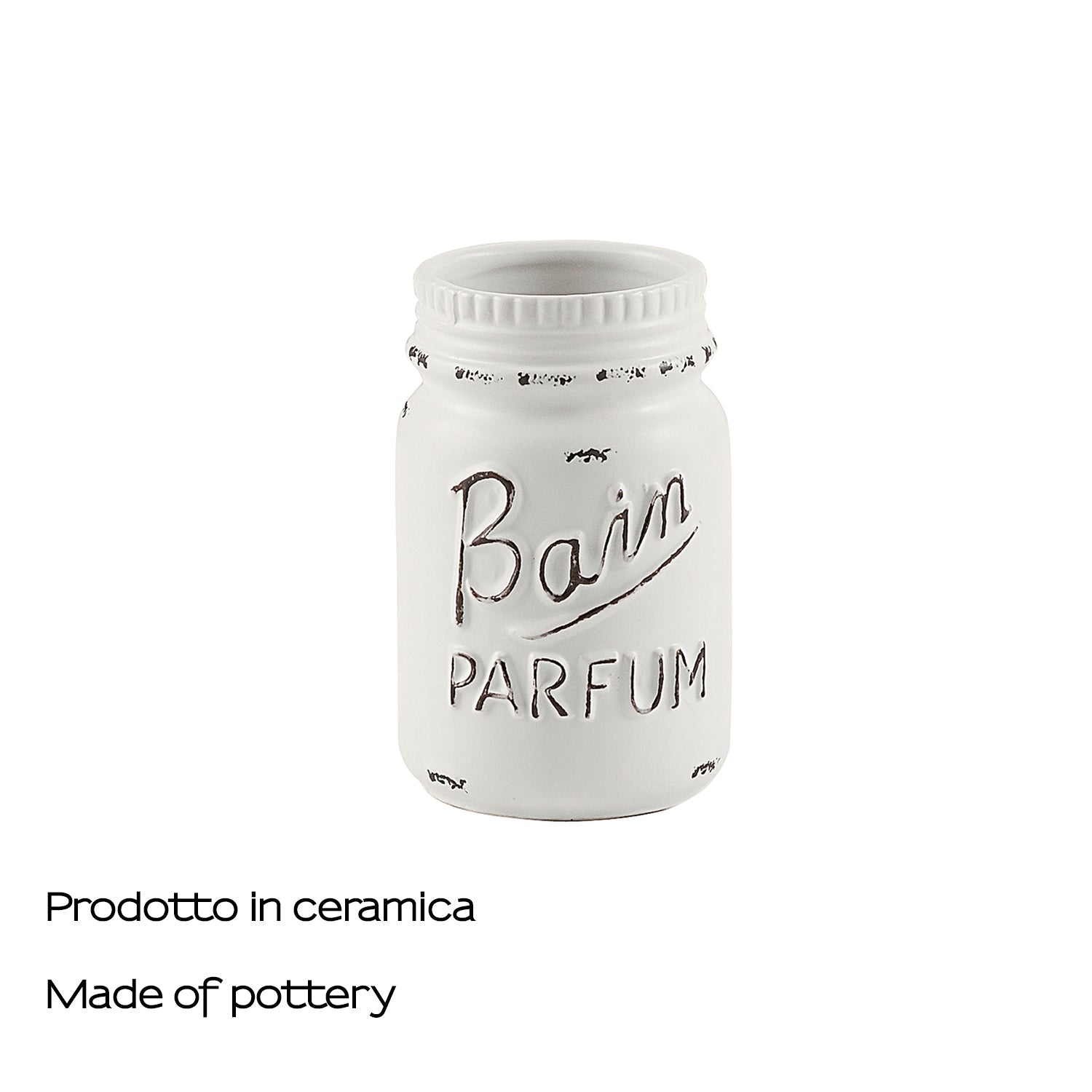 Portaspazzolini in ceramica Gedy serie Catherine - Bianco