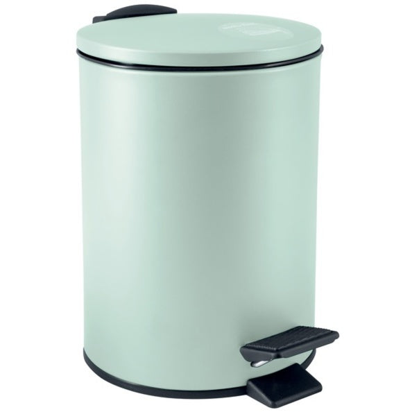 Pattumiera a pedale modello Adelar capienza 3 litri colore verde lucido opaco
