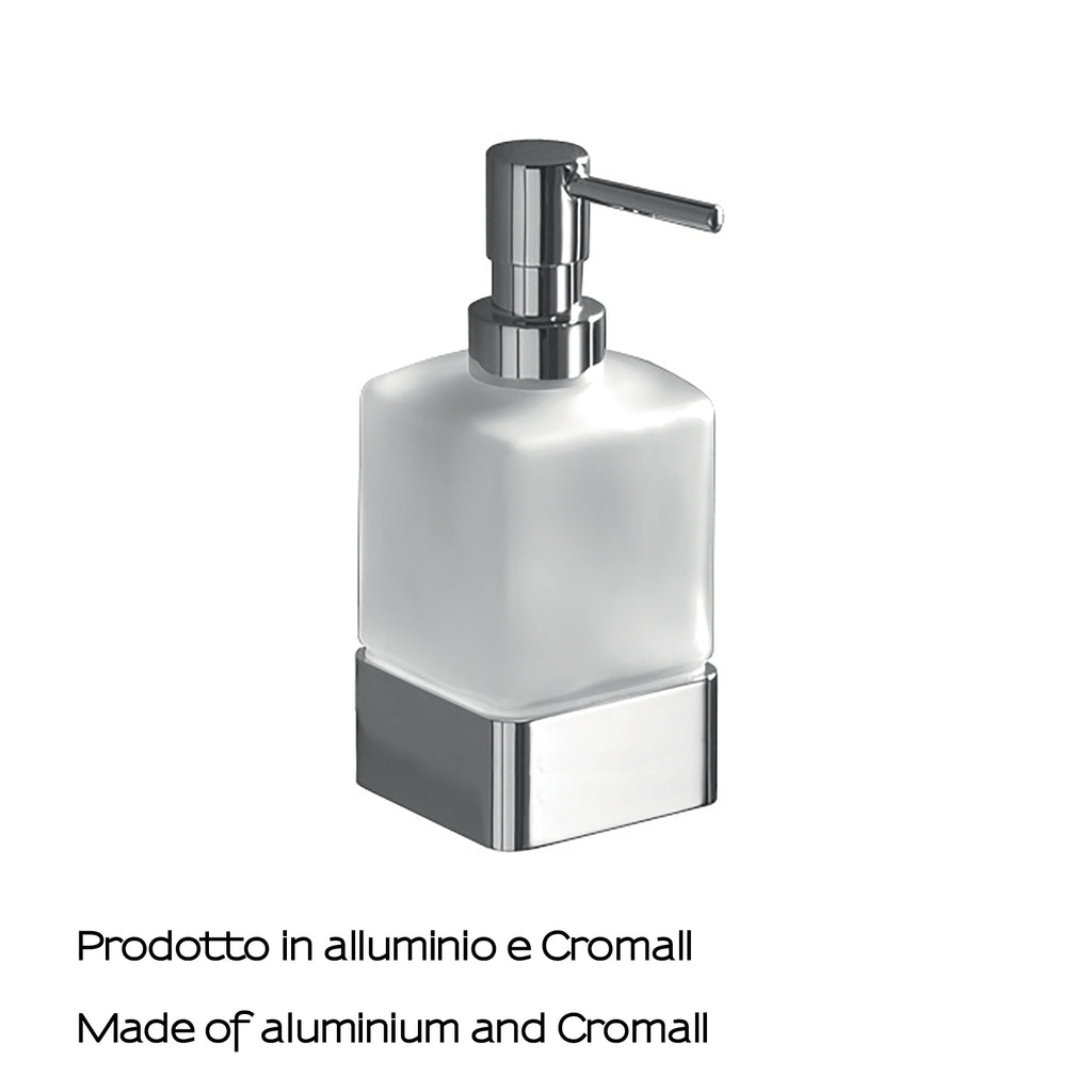 Dosasapone da appoggio con erogatore in Ottone Gedy serie Lounge - Cromato