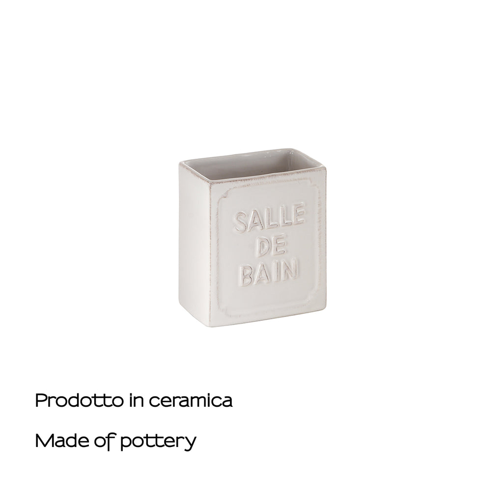 Portaspazzolini da appoggio Gedy serie Vivienne - Bianco