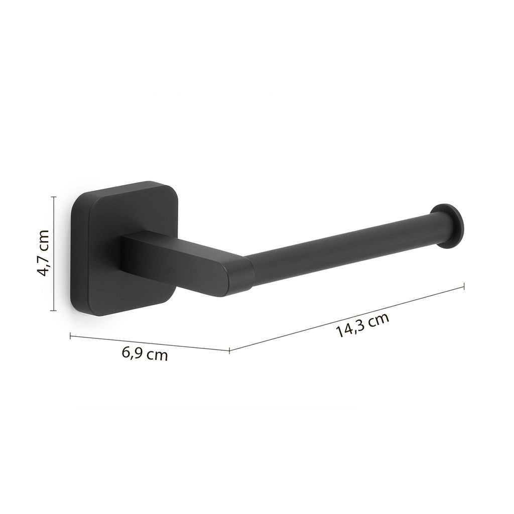 Portarotolo Gedy modello Tonga 14.3x6.9xH4.7 cm - Nero Matt