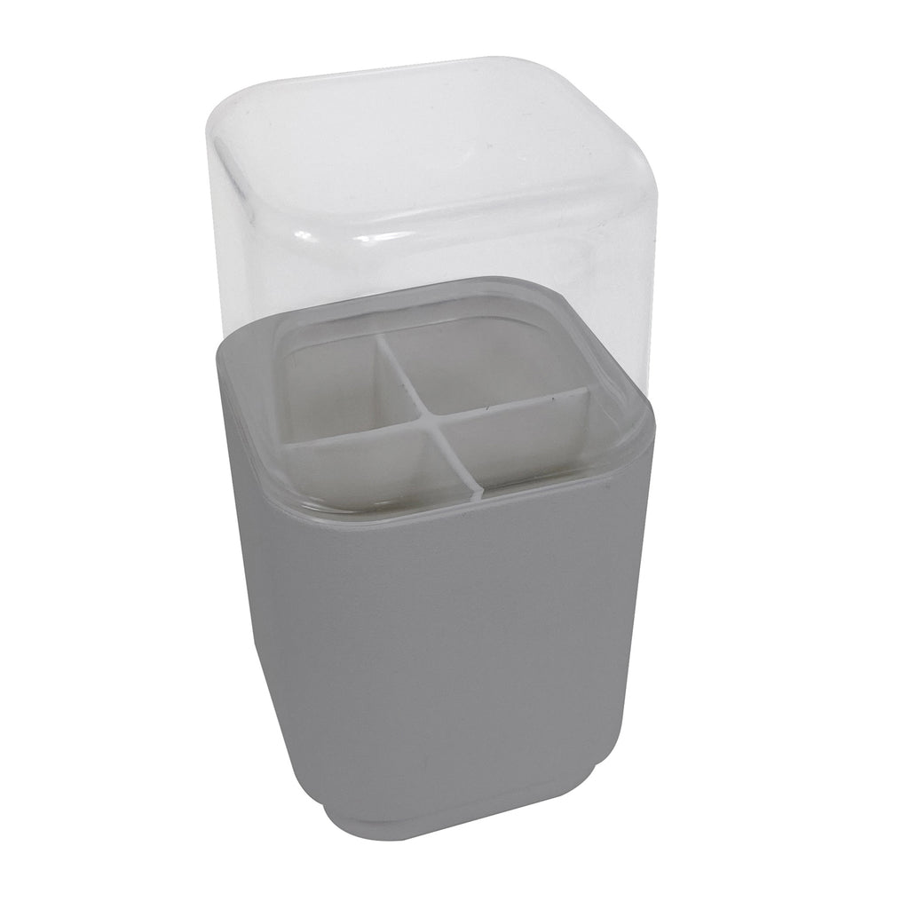 Porta testine per spazzolino elettrico da appoggio Gedy serie Seventy - Grigio