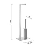 Piantana portarotolo e porta scopino modello Maine di Gedy in Acciaio Inox - Cromato