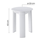 Sgabello in resine termoplastiche Gedy modello Trio - Bianco