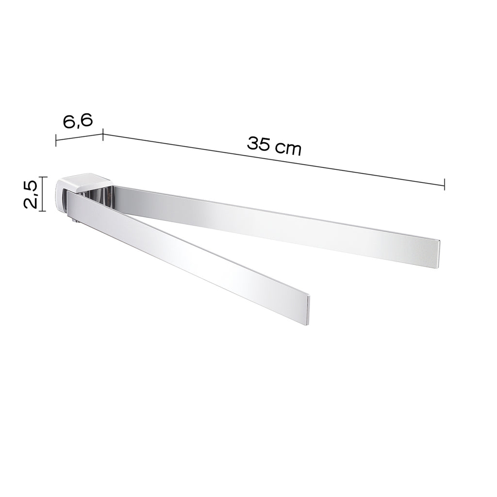 Portasalviette a snodo Gedy serie Pirenei - Cromato