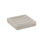 Portasapone da appoggio in resina di Gedy serie Quadrotto - Tortora chiaro