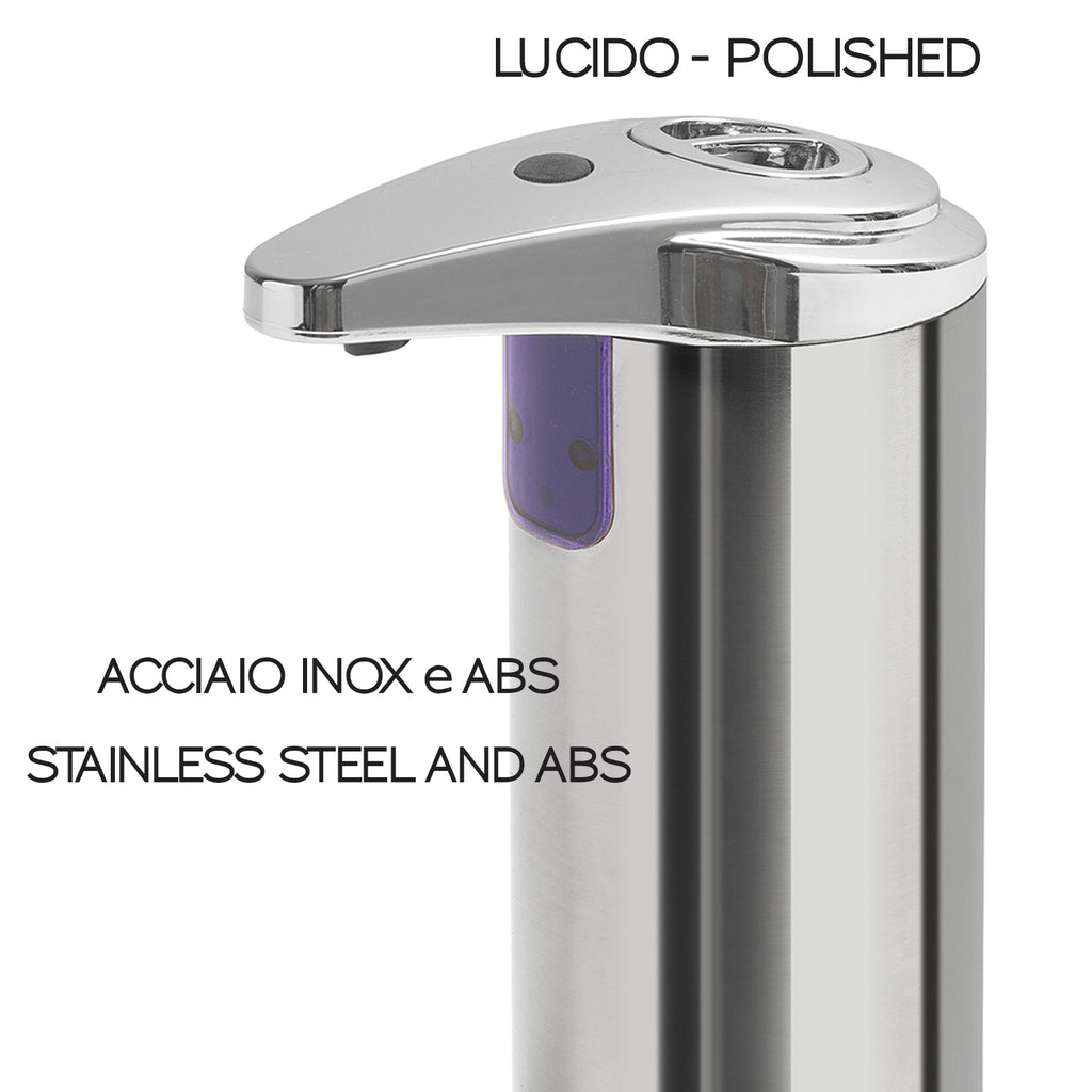 Distributore sapone/gel igienizzante di Gedy modello Chromis da 240 ml - Lucido