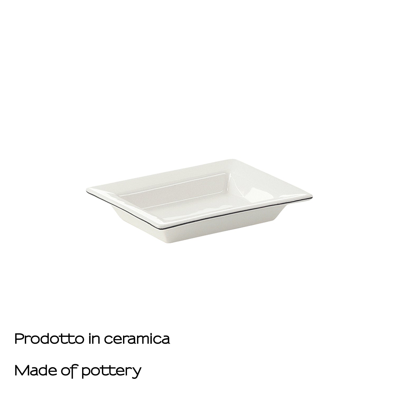 Portasapone in ceramica Gedy serie Lucrezia - Bianco