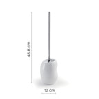 Scopino da appoggio con ciuffo in setole Gedy serie Iside - Bianco Lucido