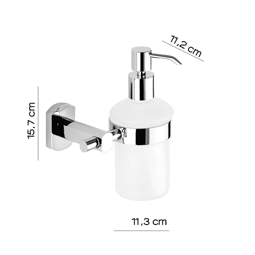 Dosasapone a parete con erogatore in metallo di Gedy serie Edera Plus - Cromato