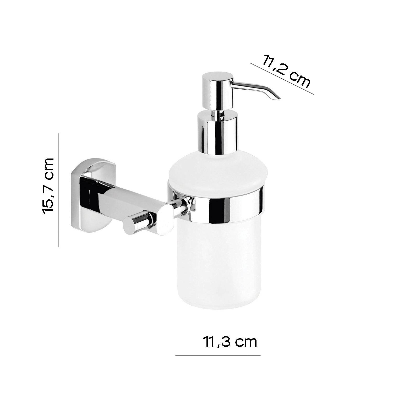 Dosasapone a parete con erogatore in metallo di Gedy serie Edera Plus - Cromato